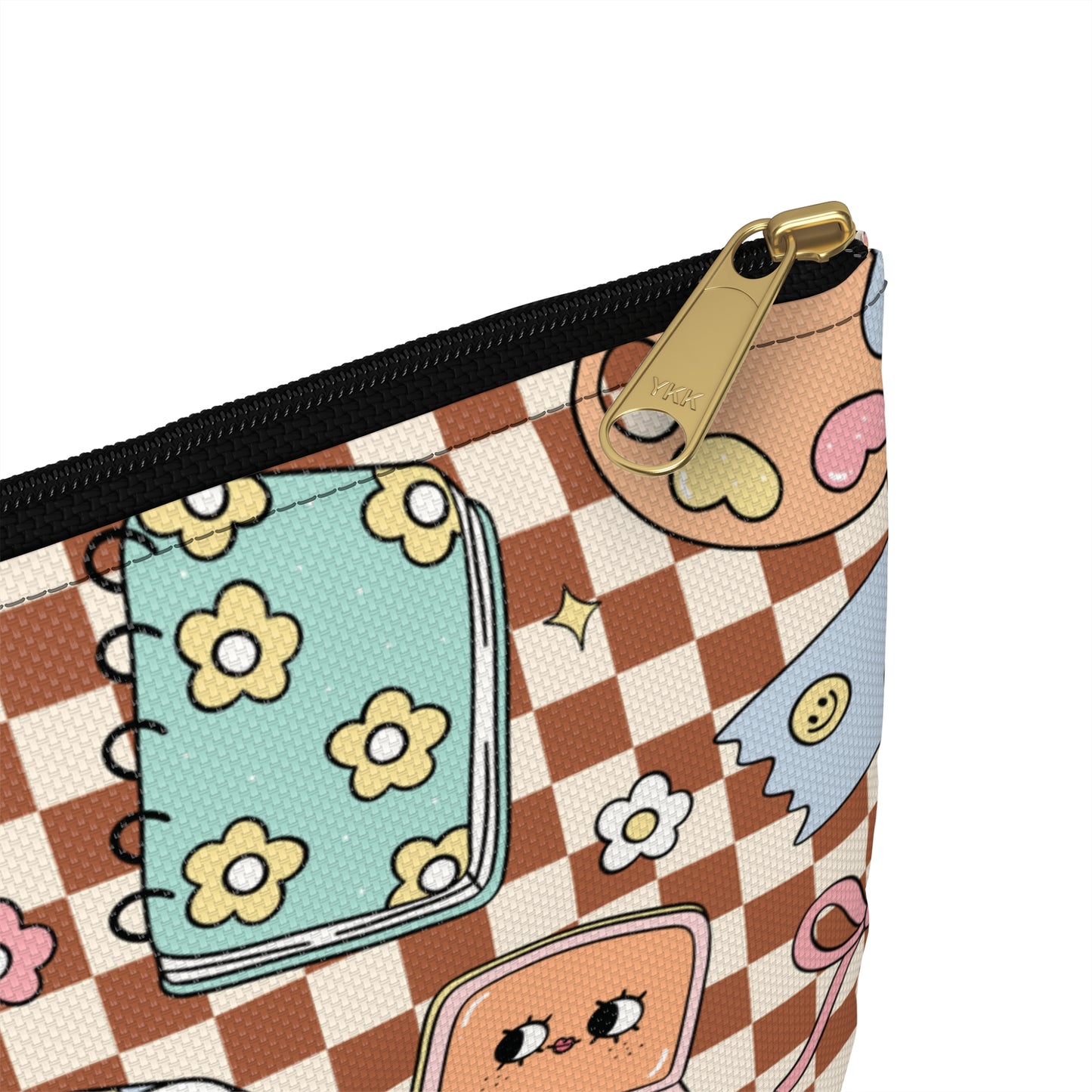 Personalized Brown Doodle Daydream Composition Book Inspired Accessory Pouch, Kids School Supplies, Classroom Organizer, Teacher Gift, Fun Stationery Case, Back to School