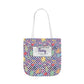 Personalized Purple Doodle Daydream Composition Book Inspired Canvas Tote Bag with Colorful Straps, Cute School Bag, Eco-Friendly Tote, Back to School Shopping Bag, Teacher Gift Idea