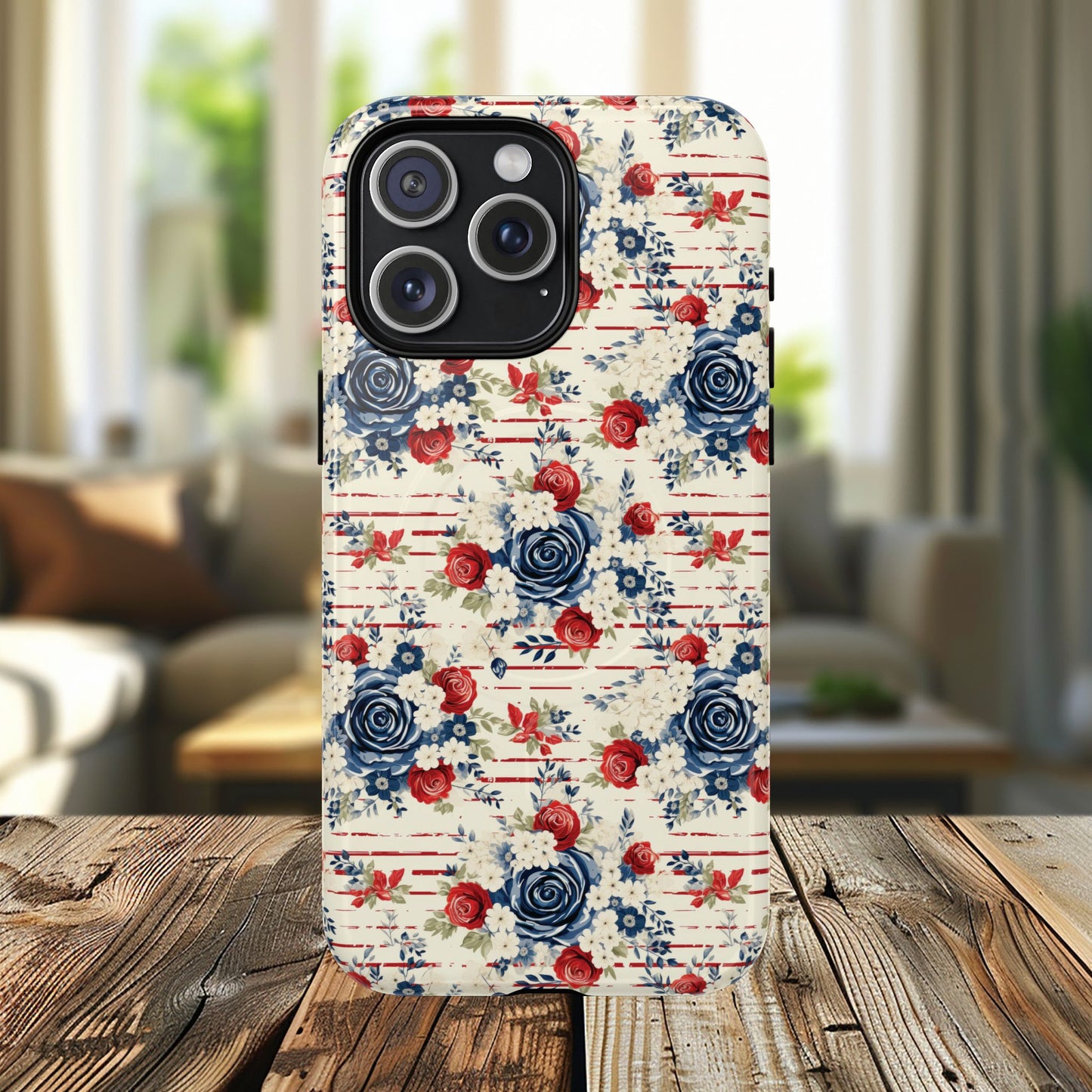 Rose & Glory Tough iPhone Magnetic Case, Vibrant Protective Cover, Stylish Gift for Her, Floral Design, iPhone Accessories, Anniversary Gift