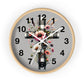 Floral Cross Wall Clock - Elegant Decor for Faith & Home