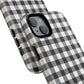 Black and White Gingham Phone Case, Tough Magnetic Cases, Stylish Phone Cover, Gift for Her, Trendy Phone Accessory, Checkered Print