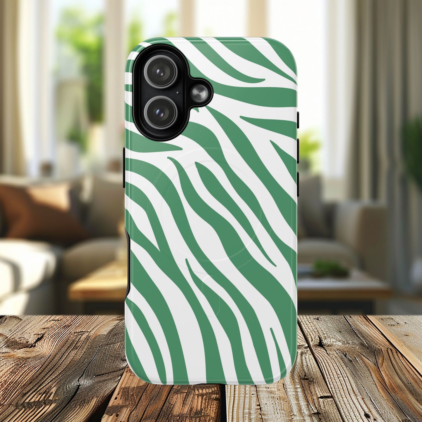 Trendy Zebra Print iPhone Case, Stylish Tough Magnetic Case for iPhone, Animal Print Accessory, Unique iPhone Cover, Gift for Animal Lovers