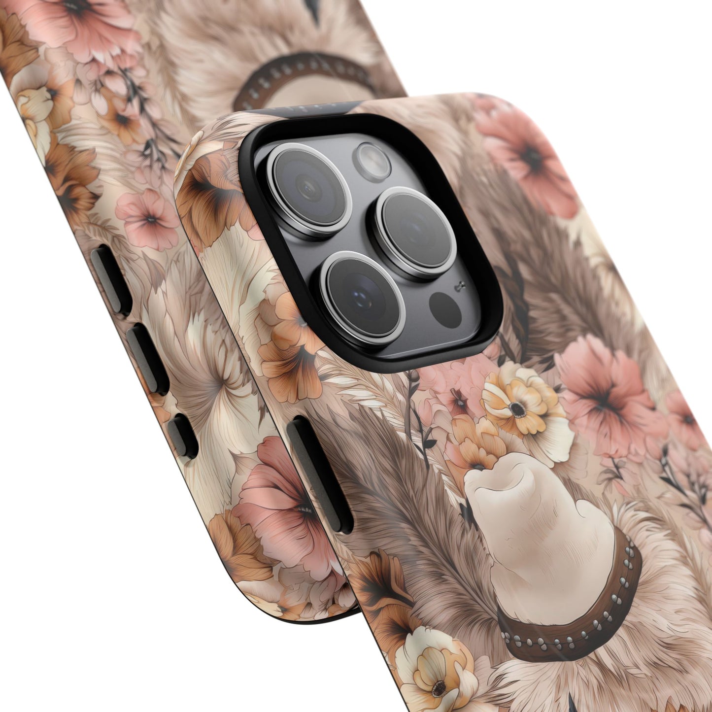 Western Boho Tough iPhone Magnetic Case - Bohemian Style, Durable Protection, Unique Gift, Trendy Accessory, iPhone Cover