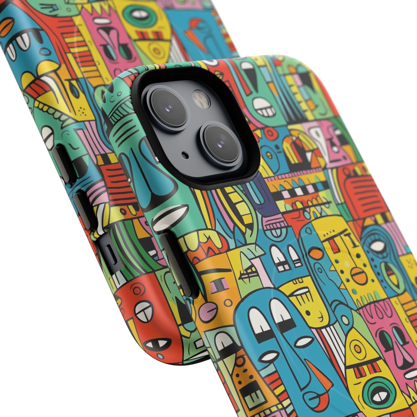 Vibrant Art Magnetic Phone Case, Colorful Protector, Unique iPhone Case, Gift for Artists, Trendy Tech Accessory