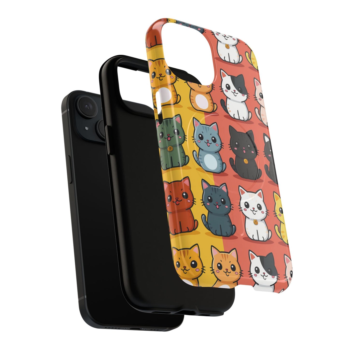 Cute Cat Magnetic Phone Cases for Pet Lovers, Durable Cases, Animal Design, Fun Gift, Unique Accessories