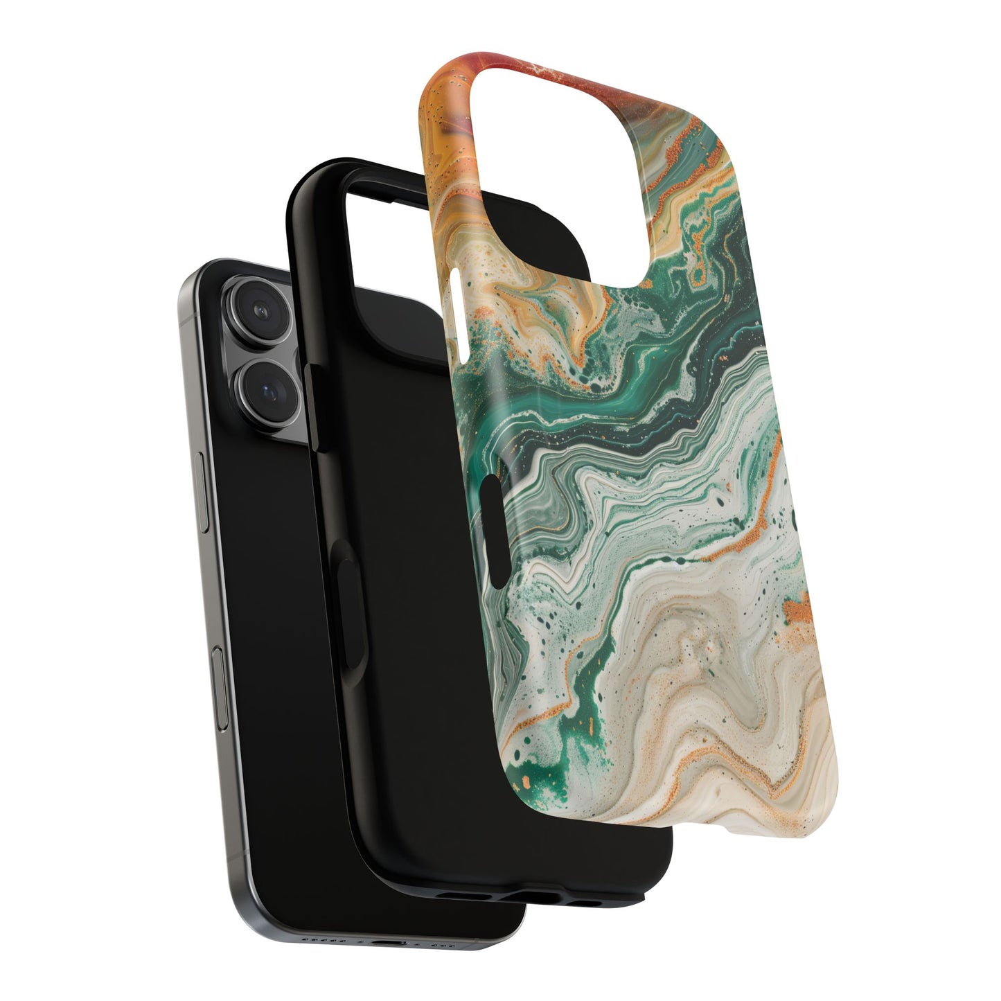 Stylish Tough Acrylic Magnetic iPhone Cases for Everyday Protection, Marble Design, Unique Gifts for Tech Lovers, Holiday Essentials