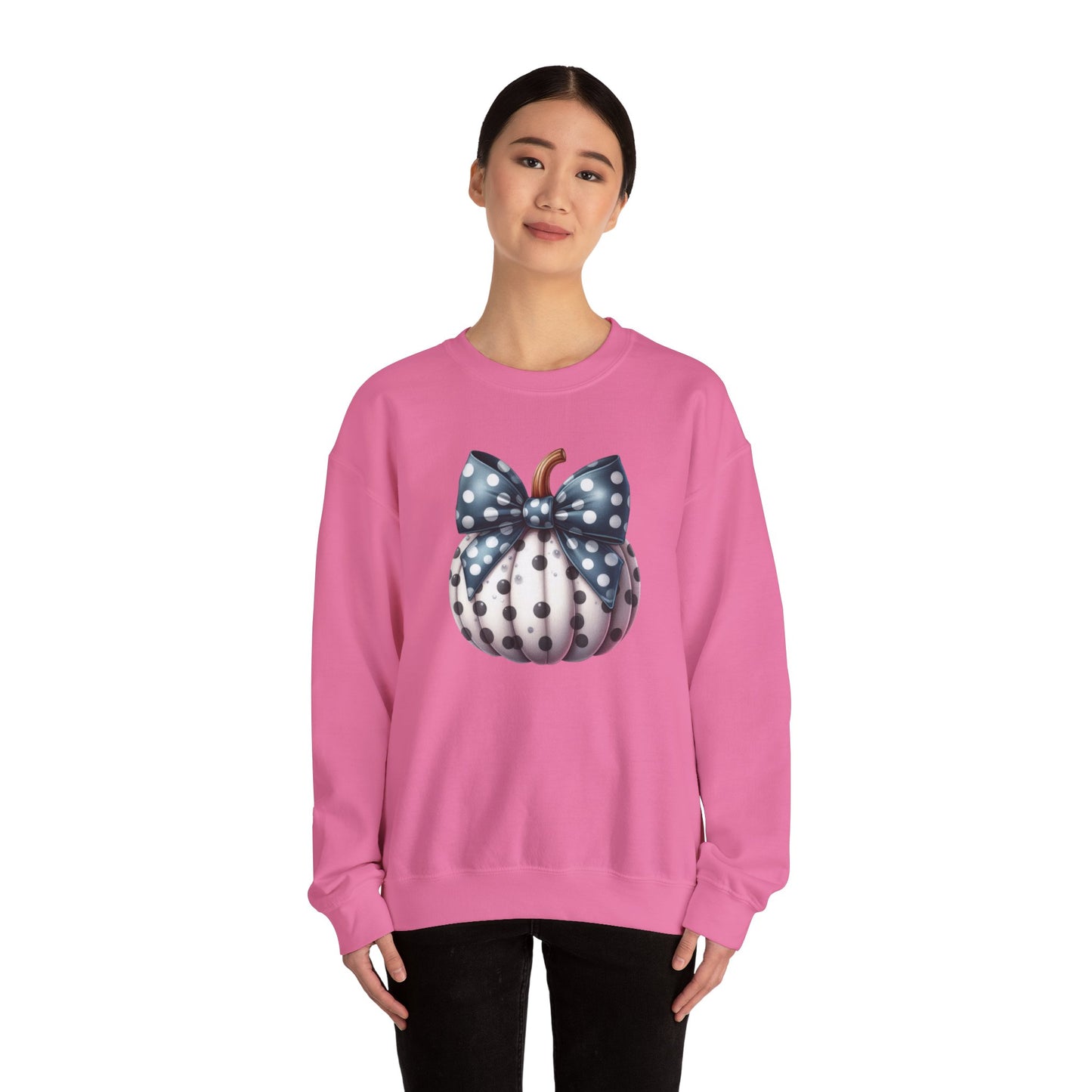 Polka Dot Pumpkin Charm Unisex Heavy Blend™ Crewneck Sweatshirt