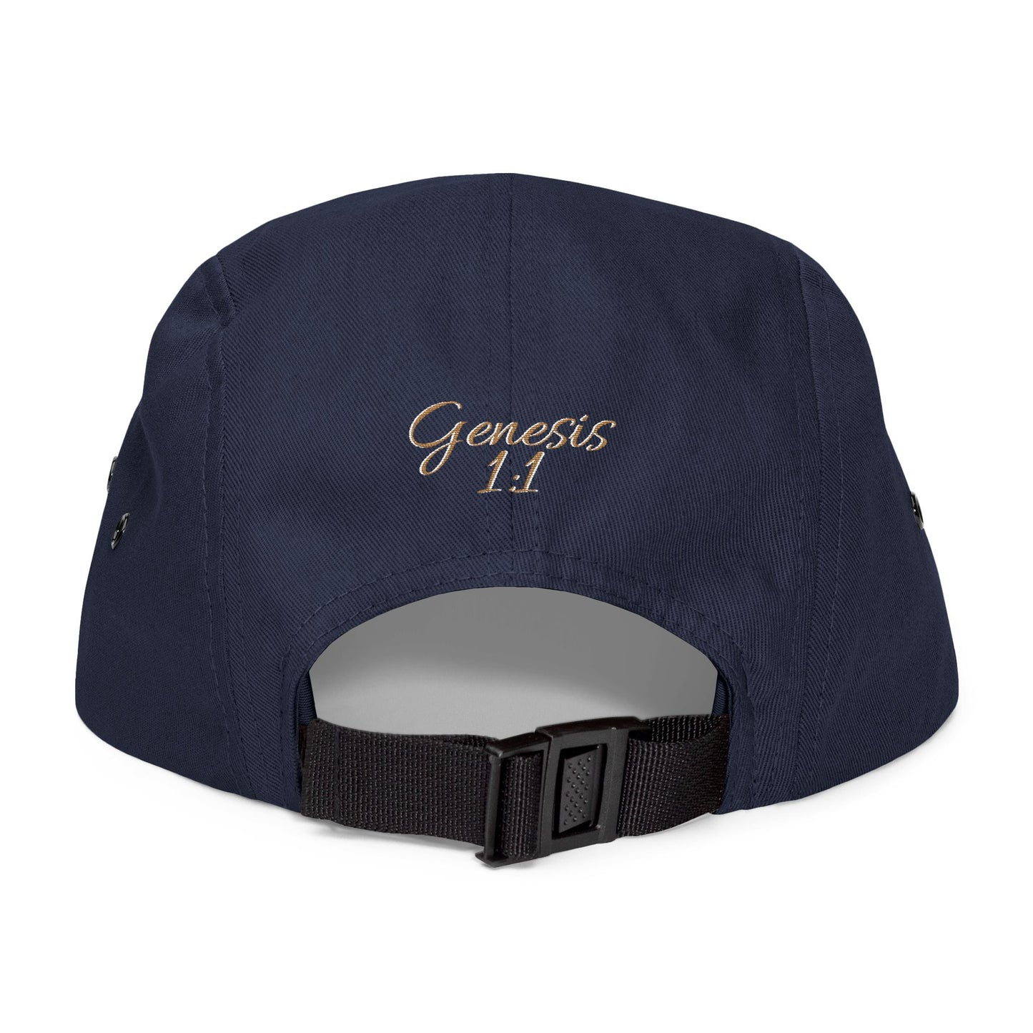 Embroidered 'ELOHIM, GENESIS 1:1'  5 Panel Cap, Trendy Hat, Outdoor Gear, Streetwear Accessory, Unique Gift, Fashion Statement