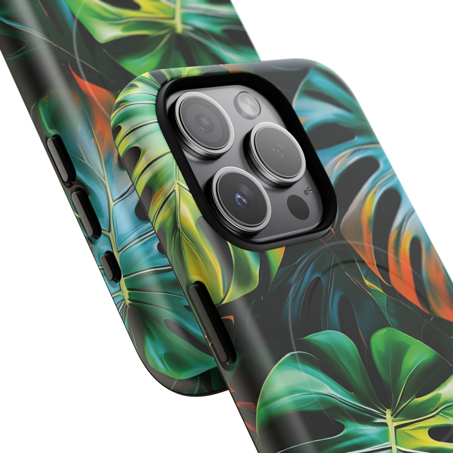 Tropical Leaf Phone Case | Tough Magnetic Cases, iPhone Accessories, Gift for Him/Her, Phone Protection, Summer Style, Trendy Design