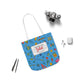 Personalized Classroom Couture Composition Book Inspired Canvas Tote Bag with Colorful Straps, Cute School Bag, Eco-Friendly Tote, Back to School Shopping Bag, Teacher Gift Idea