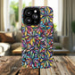 Prism Petal Burst Tough Magnetic iPhone Case, Colorful iPhone Case, Unique Gift for Flower Lovers, Stylish stained Glass Accessory