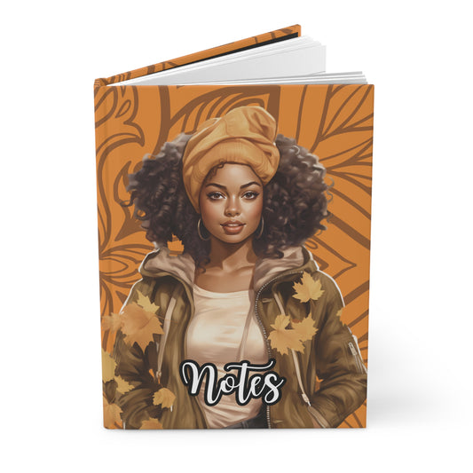 Trendy Hardcover Journal with Inspirational Notes, Motivational Gift for Writers, Students, Artists, Fall Vibes Notebook.