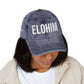 Vintage Embroidered Dad Cap with 'ELOHIM GENESIS 1:1' - Stylish Casual Hat, Gift for Him/Her, Summer Accessory, Trendy Streetwear, Spiritual Fashion