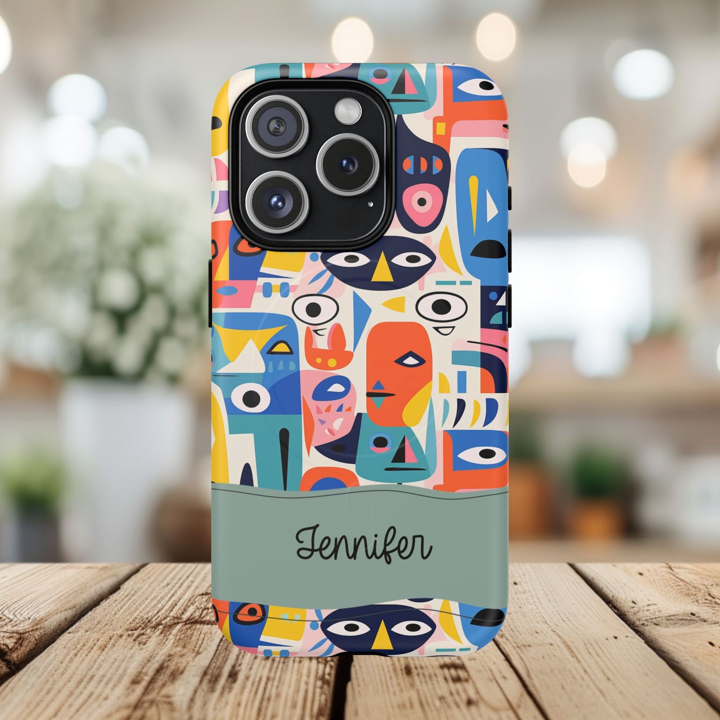 Personalized Vibrant Phone Case,  Magnetic iPhone Cover, Colorful Abstract Protection, Trendy Gift, Unique Tech Accessory, Art Phone Case