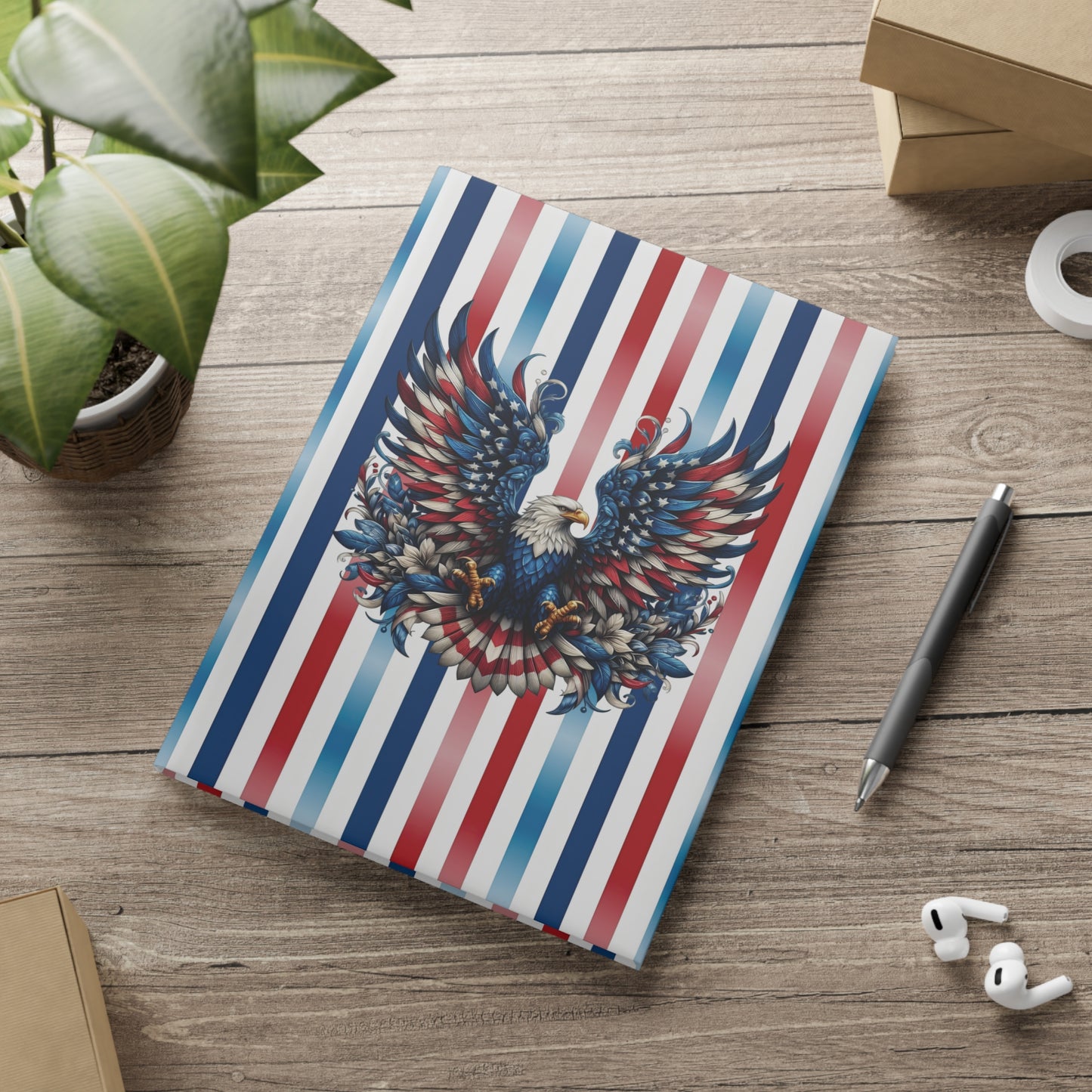 Patriotic Pride Hardcover Notebook with Puffy Covers