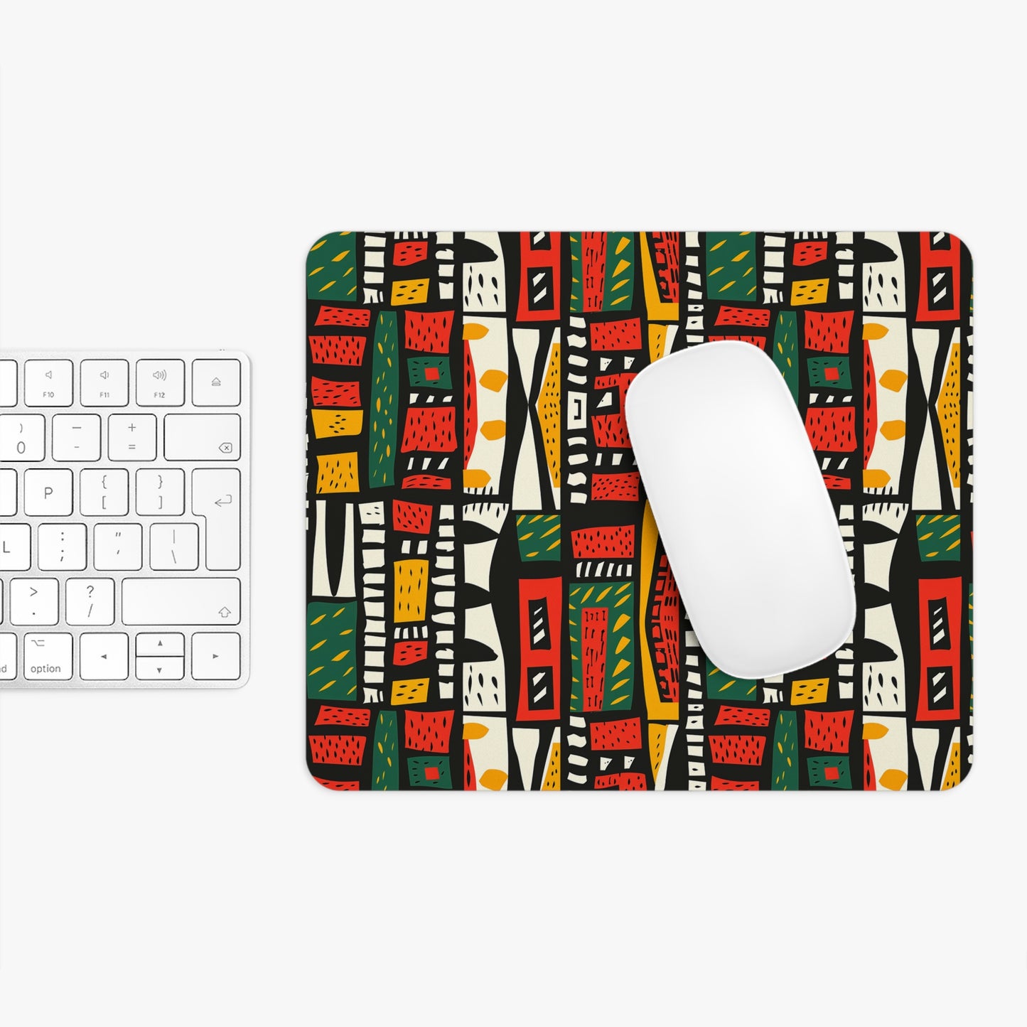 Tribal Harmony Vibrant Mouse Pad - Colorful Desk Accessory for Home Office.