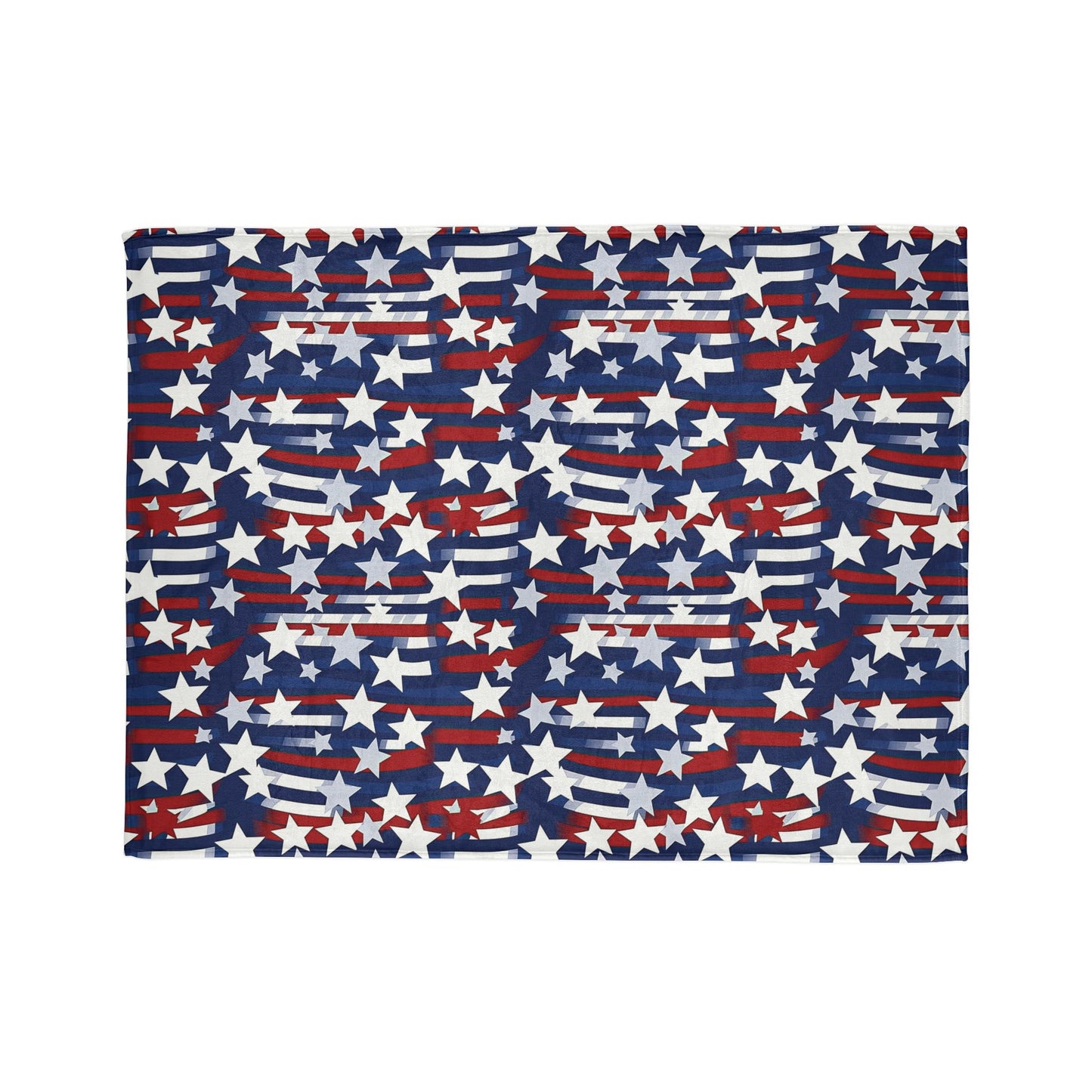 Patriotic Waves Soft Minky Blanket