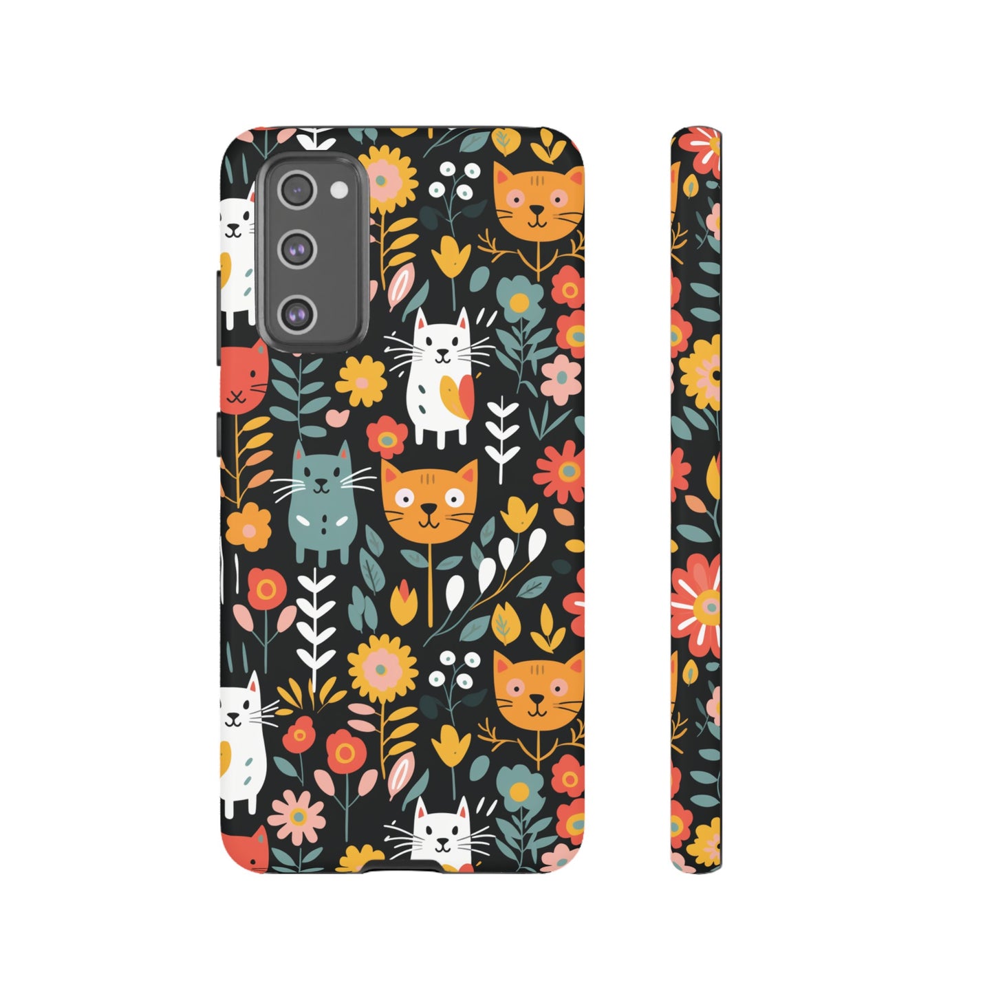 Whimsical Feline Garden Samsung or Google Pixel Tough Cases