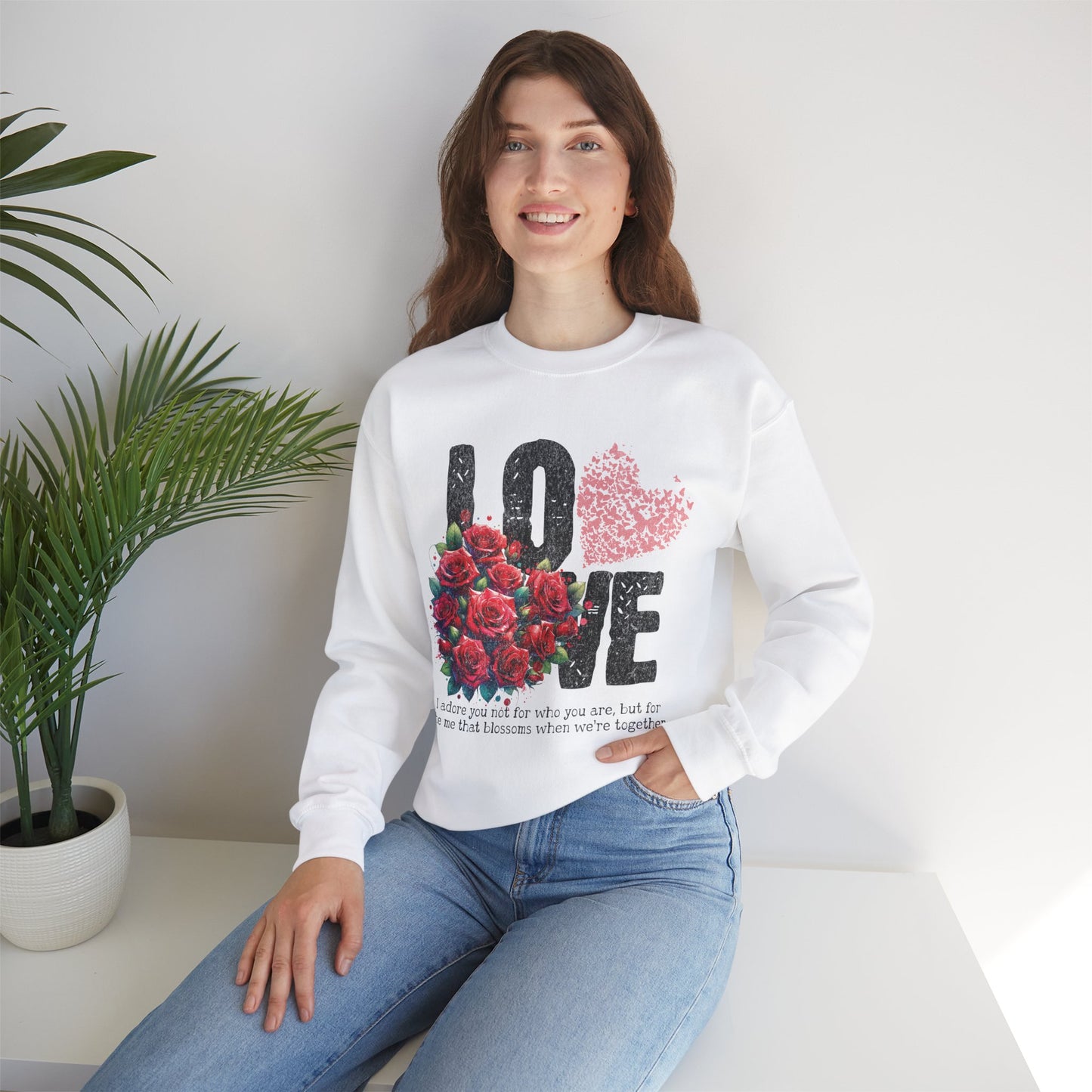 LOVE Always Unisex Heavy Gildan Blend™ Crewneck Sweatshirt.