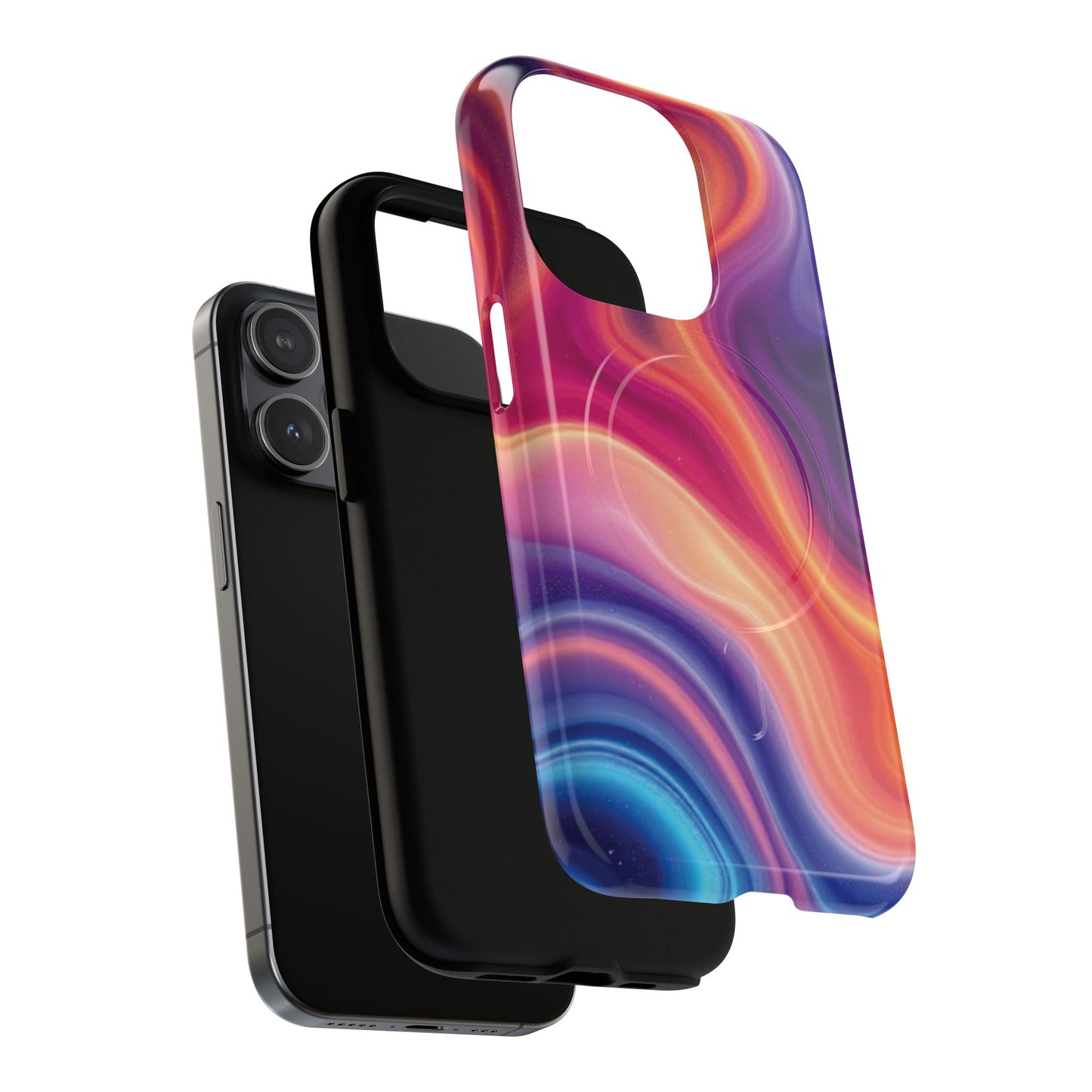 Cosmic Lava Flow Colorful Abstract iPhone Case , Tough Magnetic Protection, Stylish Accessories, Gift for Tech iPhone Lovers, Vibrant Mobile Covers