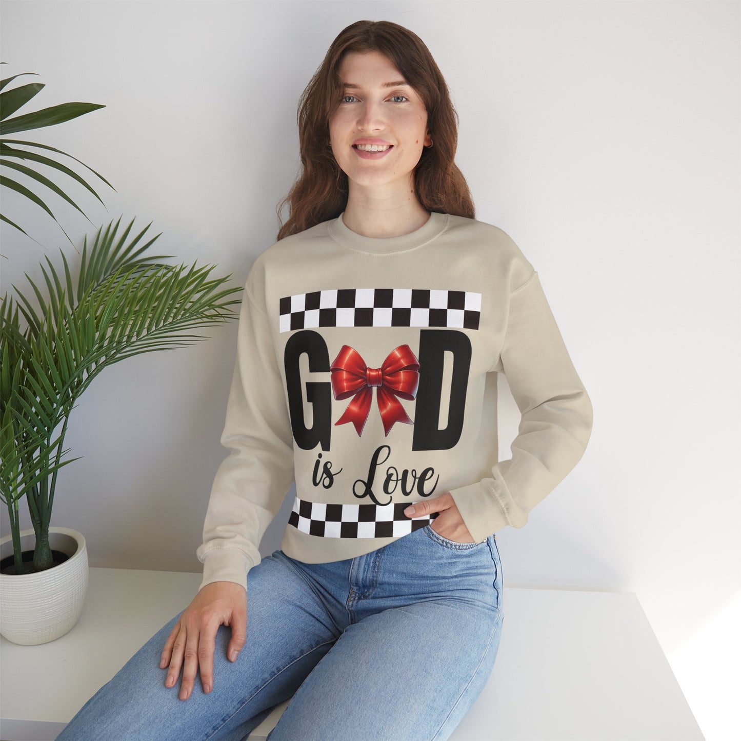 GOD is LOVE Unisex Gildan Heavy Blend™ Crewneck Sweatshirt.