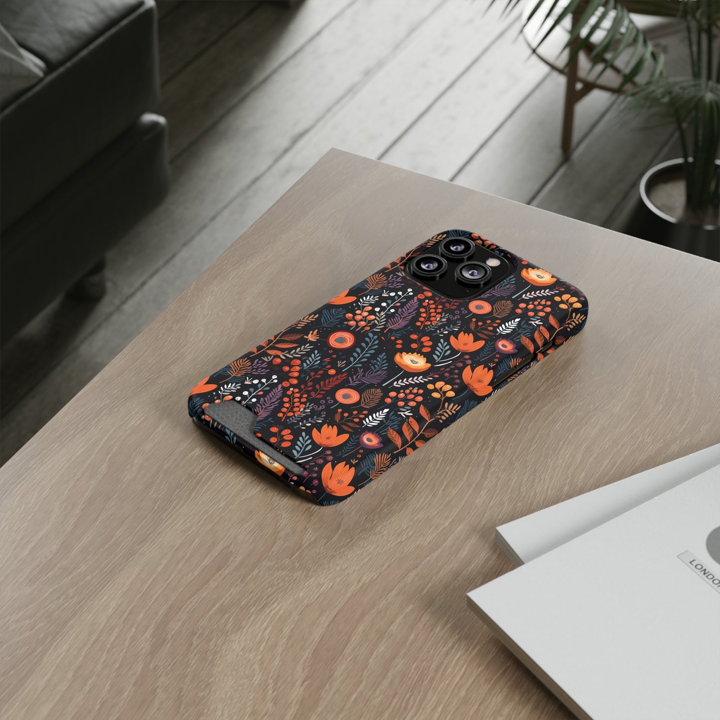 Autumn Bloom Samsung and iPhone Case With Card Holder