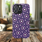 Violet Nova Bloom Stylish Tough Magnetic iPhone Case, Purple Floral iPhone Cover, Durable Cell iPhone Protector, Gift for Her, Mother's Gift