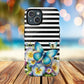 Pansy Parade Tough iPhone Magnetic Cases, Floral Tough Case, Striped iPhone Magnetic Cover, Phone Accessory, Gift for Nature Lovers