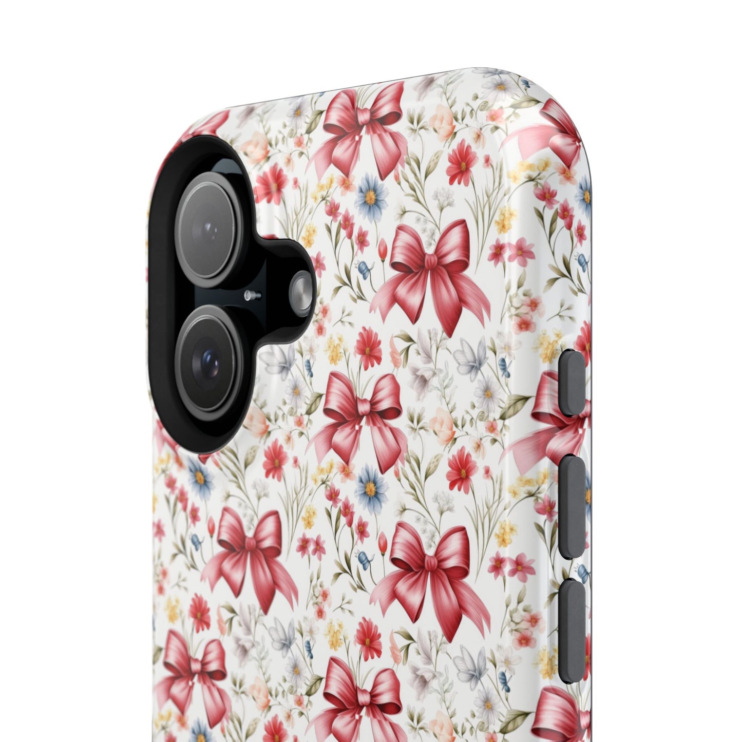 Personalized Rosette Coquette Floral Bow iPhone and Samsung Impact-Resistant Case — Custom Name Case