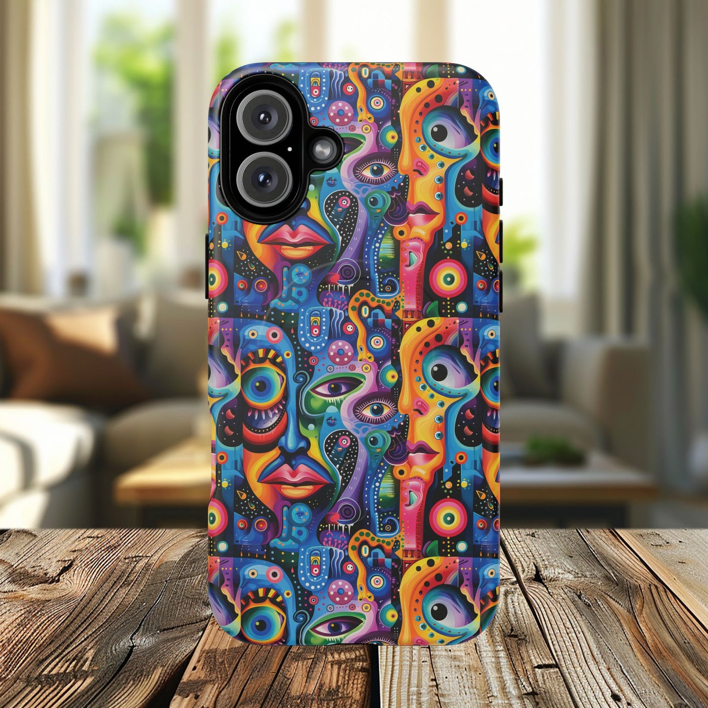 Psychedelic Visions Tough iPhone Magnetic Case - Unique Art iPhone Cover