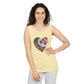 Floral Hearts Unisex Garment-Dyed Tank Top