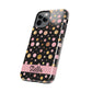 Personalized Gold & Pink Confetti Tough Phone Case — Glitter Dot Protective Phone Cover