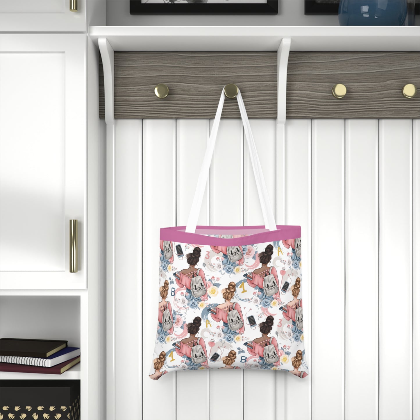 Study Chic Shoulder Tote Bag - Colorful Everyday Accessory