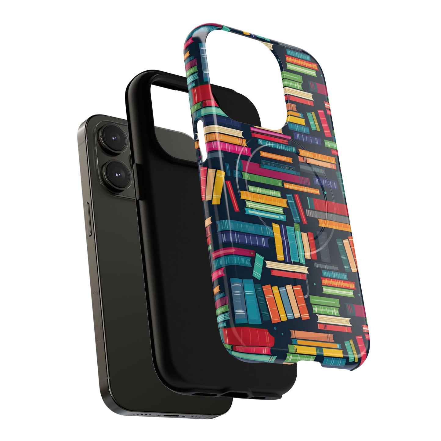 Colorful Book-Themed Phone Case, Literary Gift, Tough Magnetic Case, Book Lover’s Accessory, Phone Protection, Reading Enthusiast