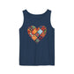 Patched Hearts Unisex Garment-Dyed Tank Top