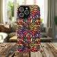 Prism Bloom Tough iPhone Magnetic Case, Stained Glass  MagSafe Cases, iPhone Accessory, Floral Design, Unique Gift, iPhone Protection