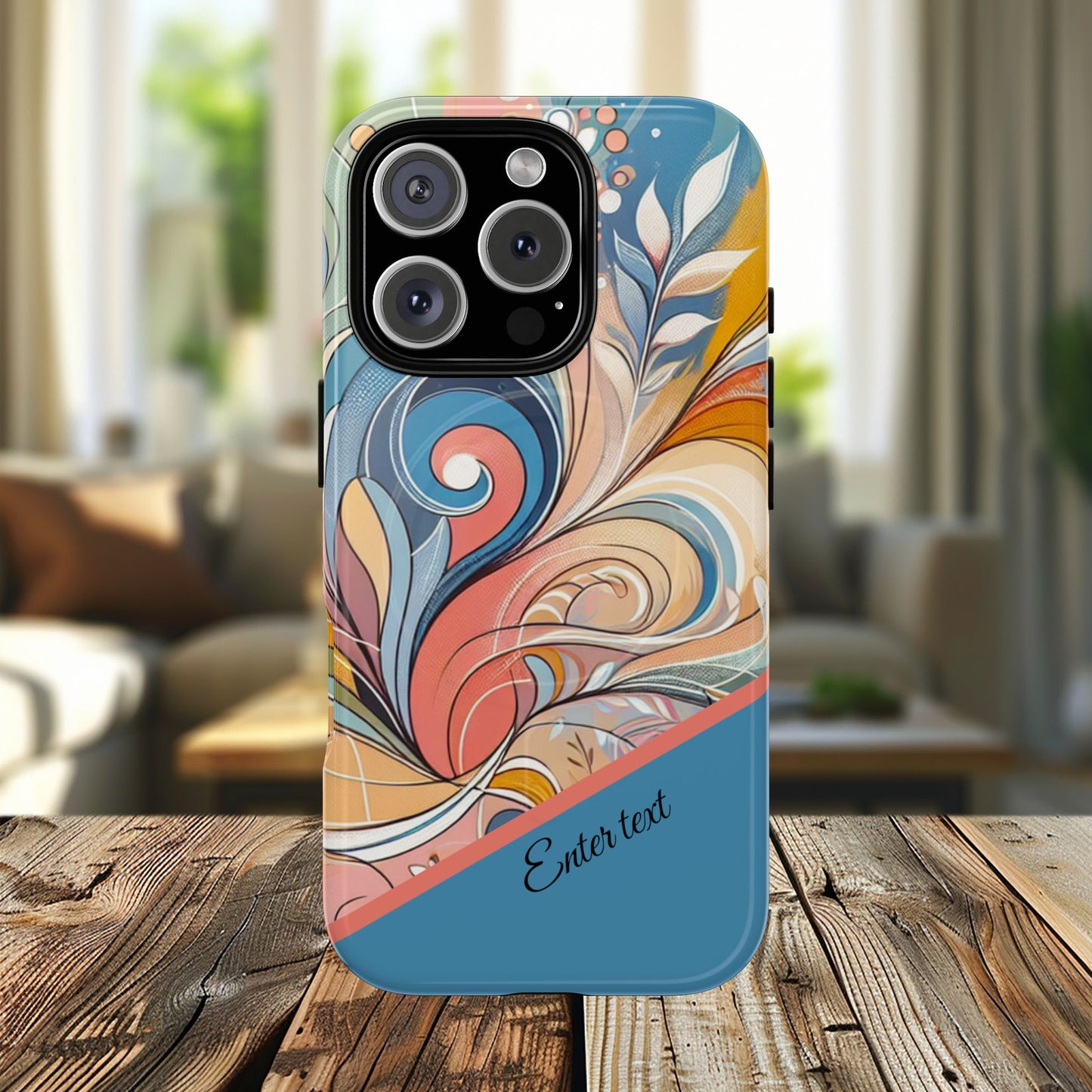 Personalized Sunset Garden Whirl Tough iPhone Magnetic Case for iPhone, Artistic Phone Cover, Durable Protection, Gifts for Her, Unique Style
