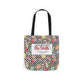 Personalized Black Doodle Daydream Composition Book Inspired Canvas Tote Bag with Colorful Straps, Cute School Bag, Eco-Friendly Tote, Back to School Shopping Bag, Teacher Gift Idea