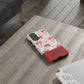 Personalized Rosette Coquette Phone Case - Custom Name/Message 'I Am Stronger Than The Storm' Floral Bow Protective Case