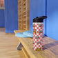 Personalized Red Schoolyard Chic Inspired Stainless Steel Water Bottle for Kids, Eco-Friendly Drinkware, Back to School, Teacher Gifts