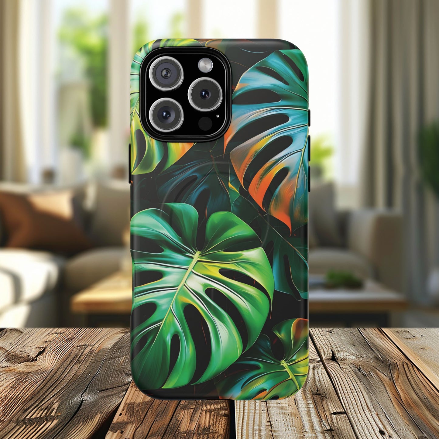 Tropical Leaf Phone Case | Tough Magnetic Cases, iPhone Accessories, Gift for Him/Her, Phone Protection, Summer Style, Trendy Design