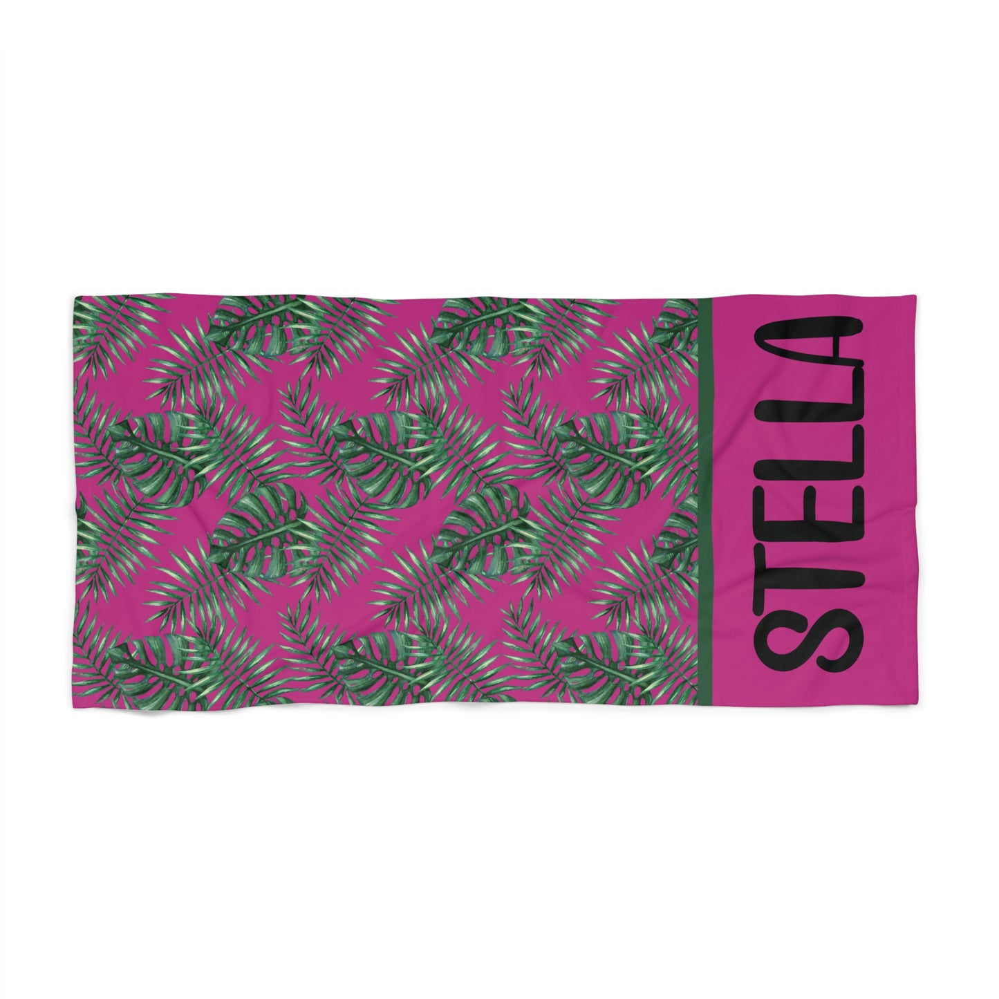 Tropical Bliss Pink Beach Towel
