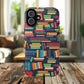 Colorful Book-Themed Phone Case, Literary Gift, Tough Magnetic Case, Book Lover’s Accessory, Phone Protection, Reading Enthusiast