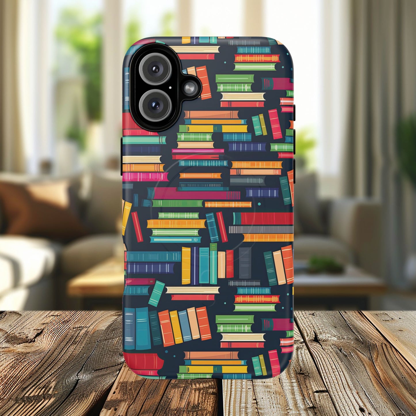Colorful Book-Themed Phone Case, Literary Gift, Tough Magnetic Case, Book Lover’s Accessory, Phone Protection, Reading Enthusiast
