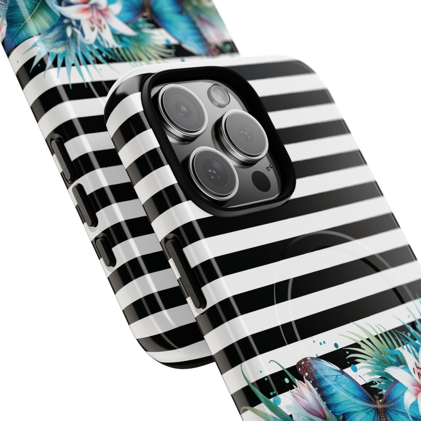 Wings of Wonder Tough iPhone Magnetic Case, Stylish Protection, Durable iPhone Cover, Butterfly Design Gift, Floral Case,Trendy Tech Accessory.