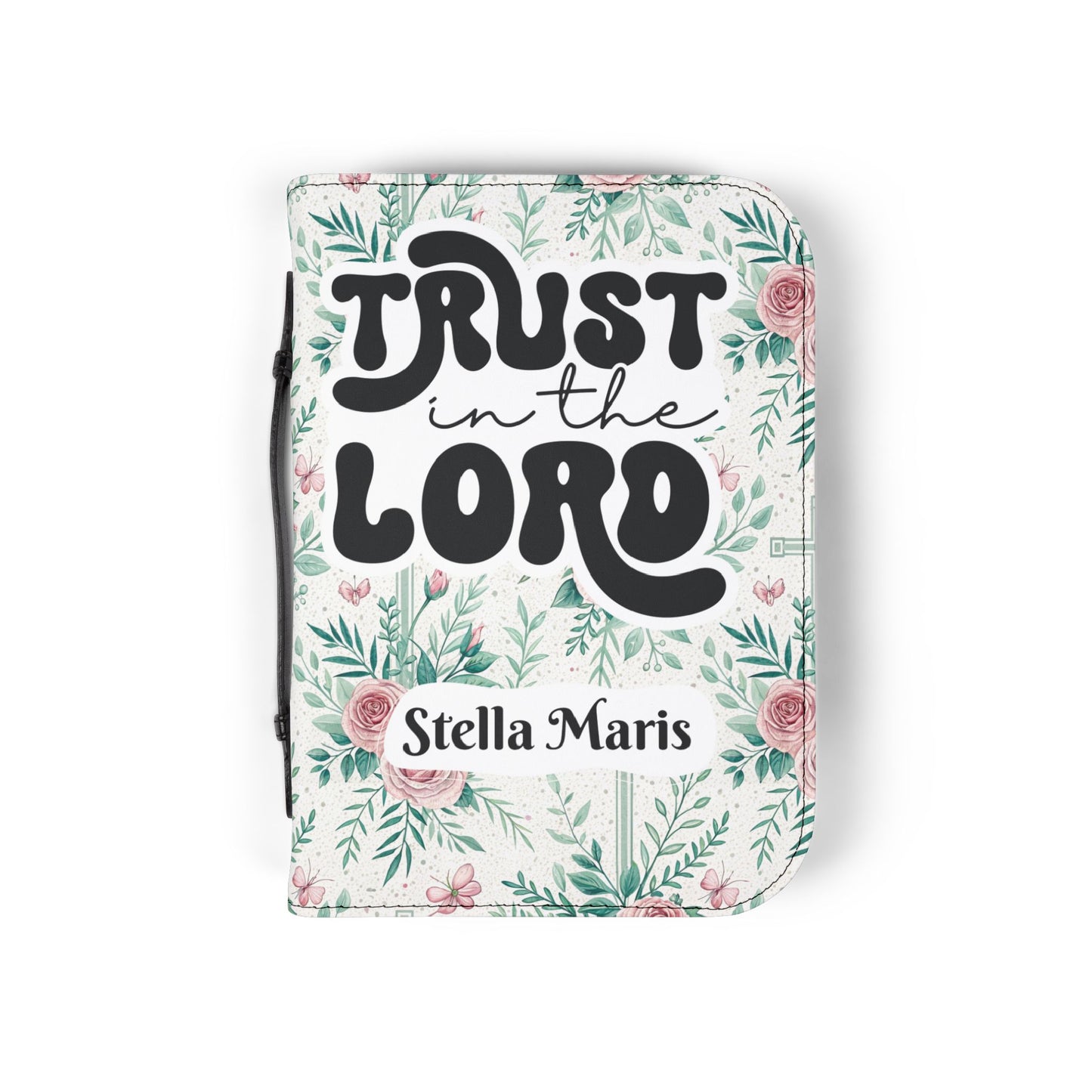 Floral Christian Bible Cover - Personalized with Name, Inspirational Gift for Baptism, Confirmation, or Any Religious Occasion