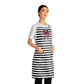 Striped Love You Grilling Apron with Tie Straps (AOP).