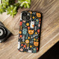 Whimsical Feline Garden iPhone, Samsung or Google Pixel Tough Cases
