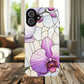 Orchid Grace Tough iPhone Magnetic Case, Protective iPhone Cover, Trendy Stained Glass Design, Floral Gift, Unique iPhone Accessory, Durable iPhone Case