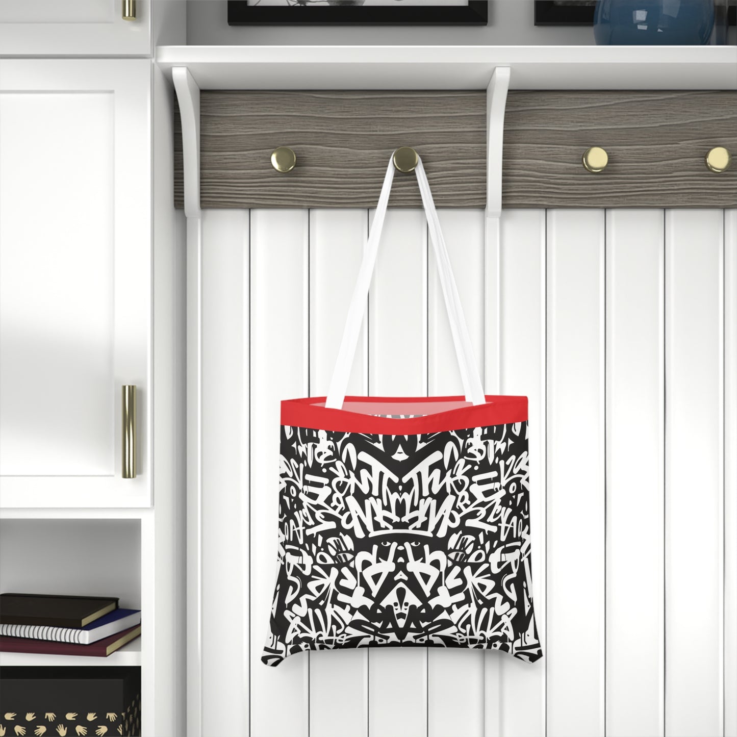Urban Graffiti Shoulder Tote Bag - Colorful Everyday Accessory
